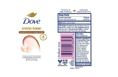 Label (Dove Even Tone Apple Blossom Mango Butter Antiperspirant Deodorant   Artwork)